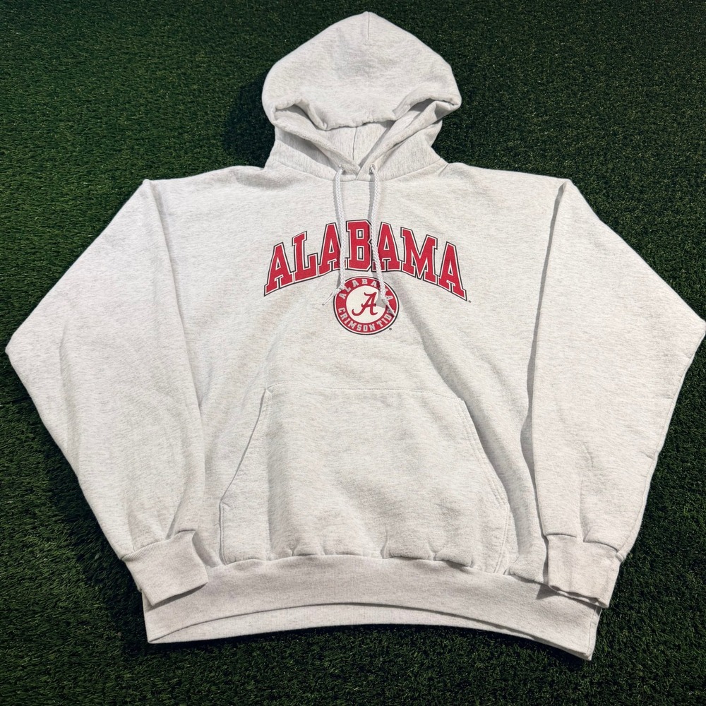 Hanes Alabama Crimson Tide Hoodie Gray XL Football Sweatshirt